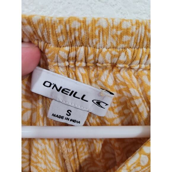 O'Neill Women's Yellow Open Front‎ Slit Wide Leg Pants size Small #13 - Picture 3 of 6